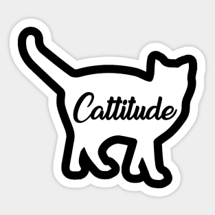 Cute Cattitude Cat Sticker